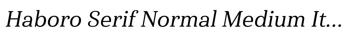 Haboro Serif Normal Medium Italic image